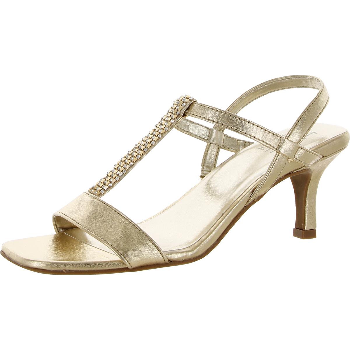 Skylar Womens Leather Ankle Strap Heels