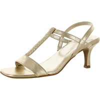Skylar Womens Leather Ankle Strap Heels