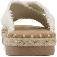 Kelt Womens Canvas Criss-Cross Slide Sandals