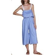 Lasson Womens Linen Cut-Out Jumpsuit