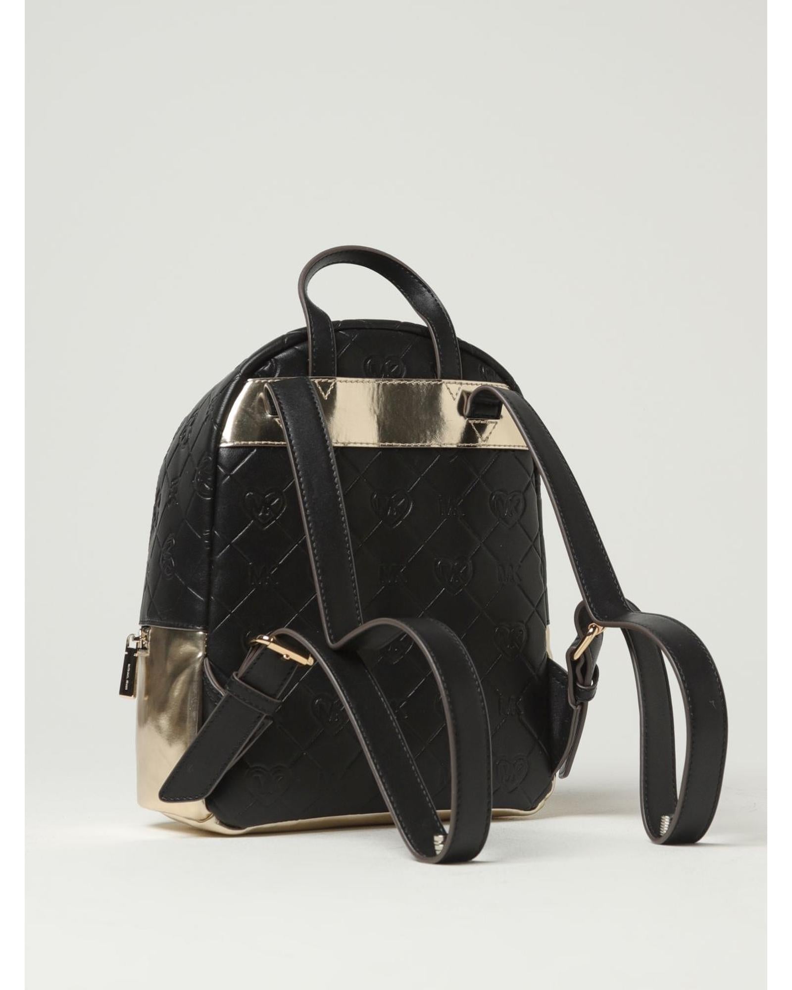Michael Kors Rhea Metallic Logo Backpack Kids Black Duffel Bags