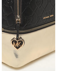 Michael Kors Rhea Metallic Logo Backpack Kids Black Duffel Bags