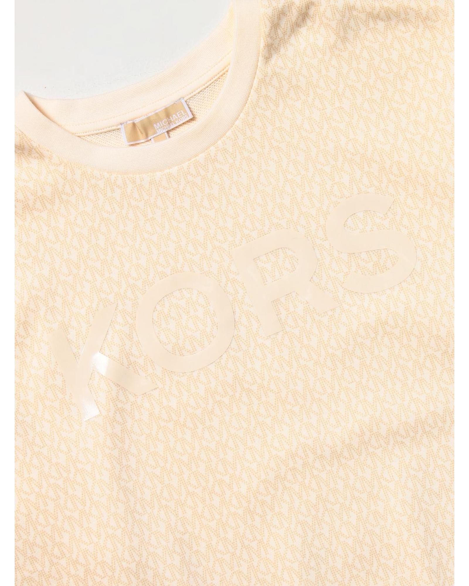 Michael Kors MK Logo Knit Pullover Sweater Kids Beige