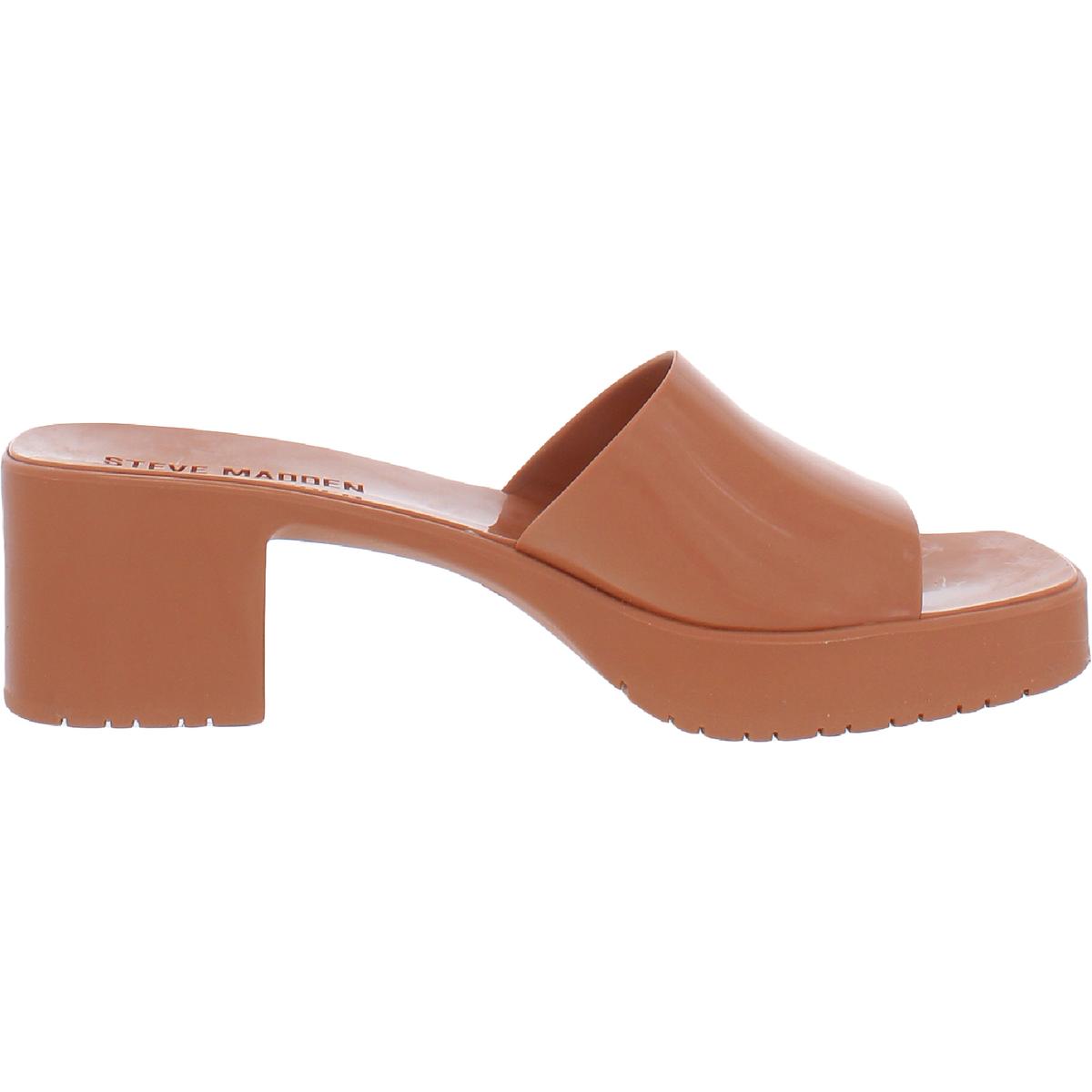 Harlin Womens Solid Man Made Heel Sandals