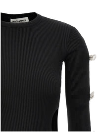 Mach & Mach Women 'Cut-Out Crystal Bow' Dress