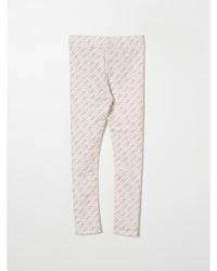 Michael Kors Kids Leggings AllOver Logo Print Children Cream Pants