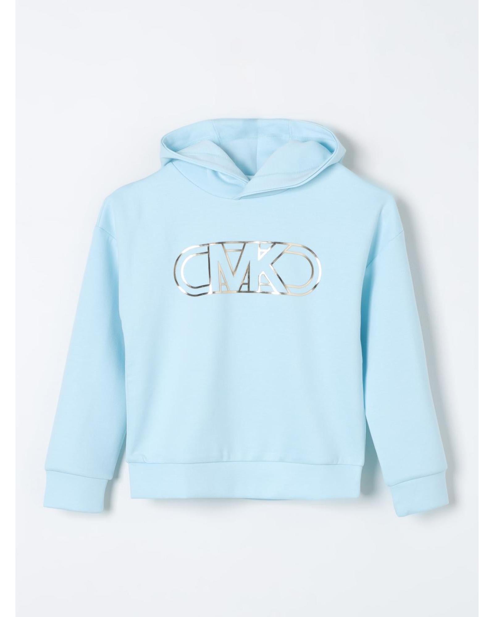 Michael Kors Girls Hoodie MK Logo Sweatshirt Kids Sky Sweaters