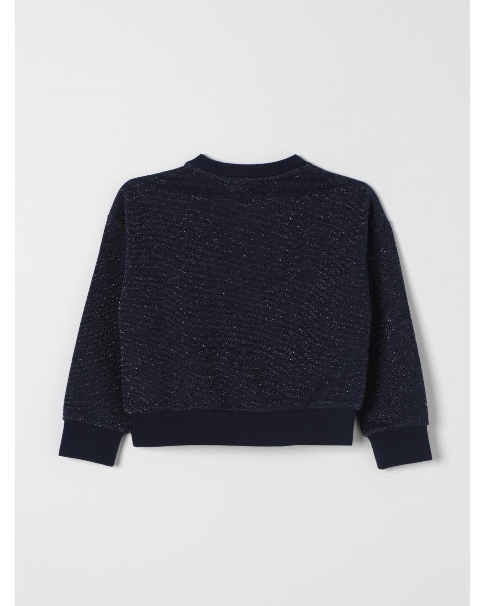 Michael Kors Girls Glitter Knit Sweater Kids Marine