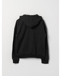 Michael Kors Girls Glitter Hoodie Embellished Logo Kids Black Sweaters
