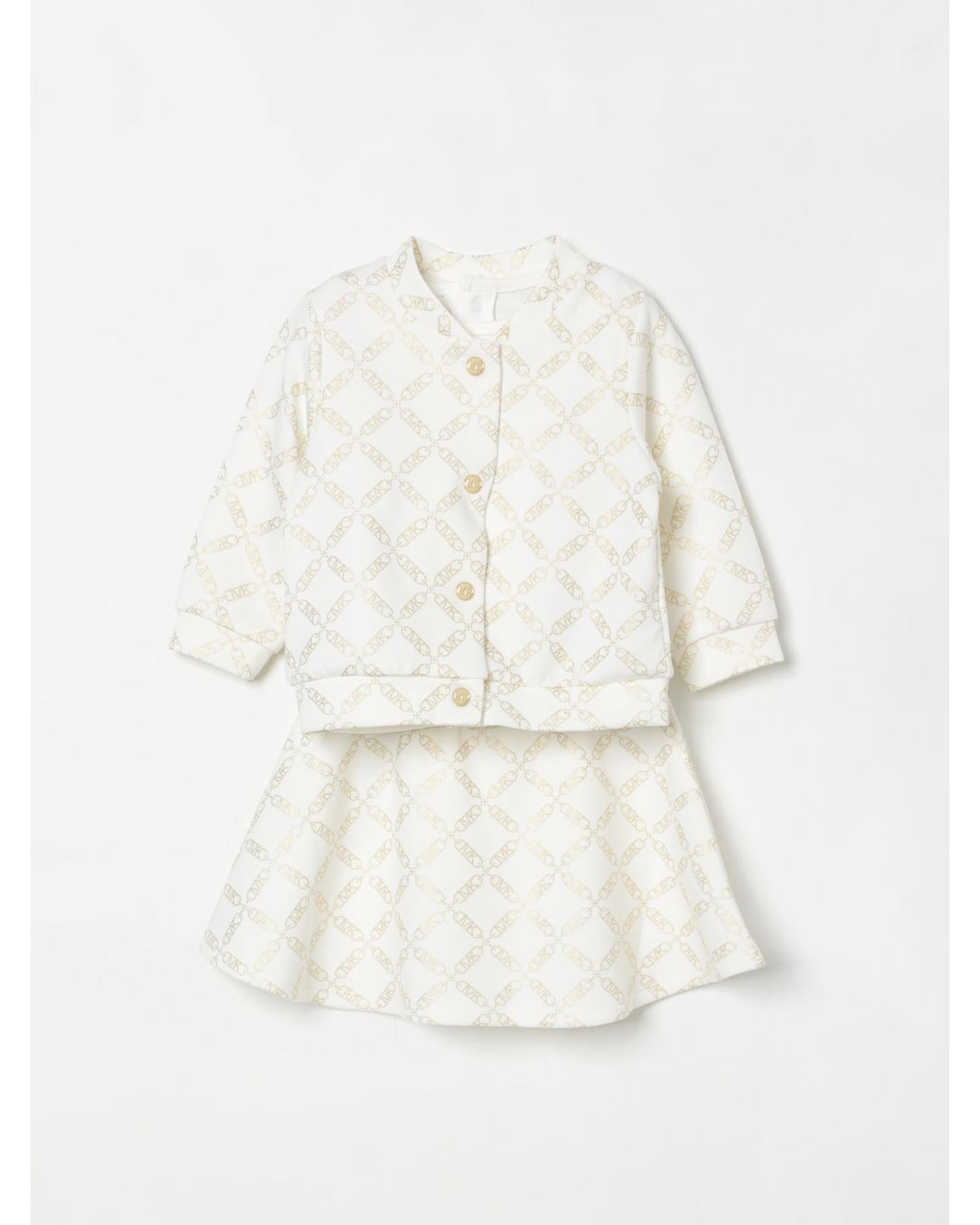 Michael Kors Infant Logo Jacket Skirt Set Kids Ecru Jumpsuits
