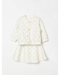 Michael Kors Infant Logo Jacket Skirt Set Kids Ecru Jumpsuits