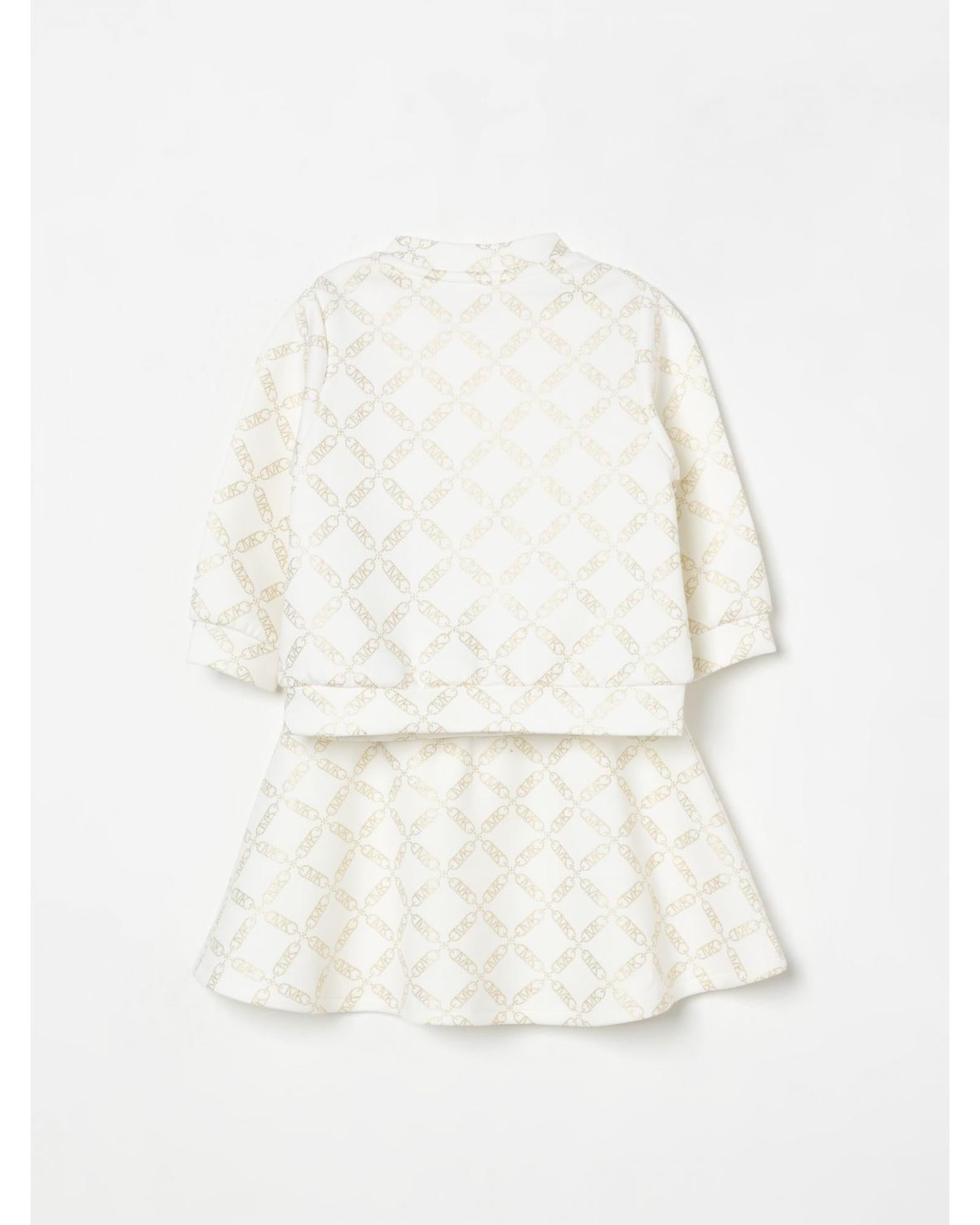 Michael Kors Infant Logo Jacket Skirt Set Kids Ecru Jumpsuits