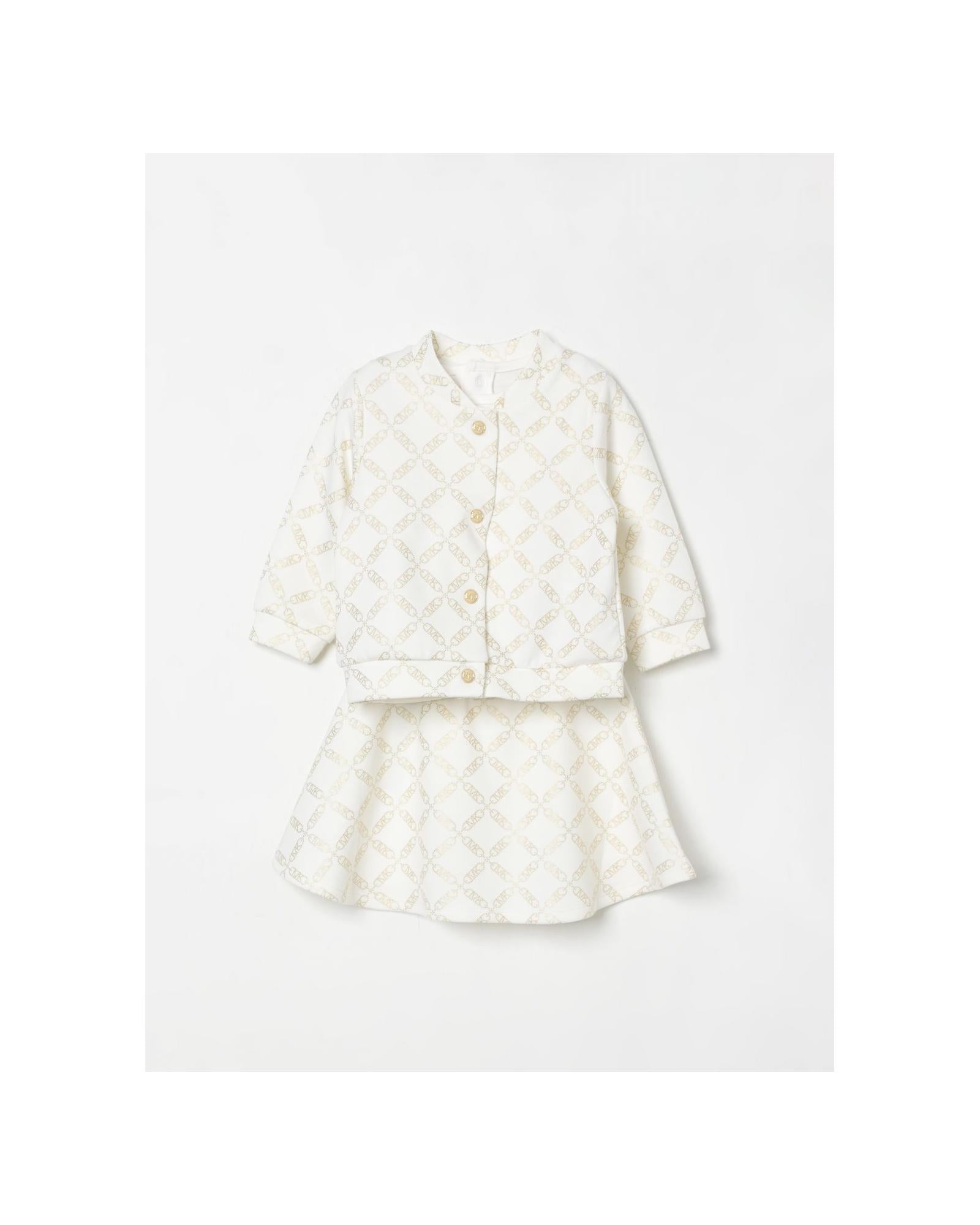 Michael Kors Infant Logo Jacket Skirt Set Kids Ecru Jumpsuits