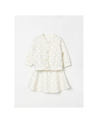 Michael Kors Infant Logo Jacket Skirt Set Kids Ecru Jumpsuits