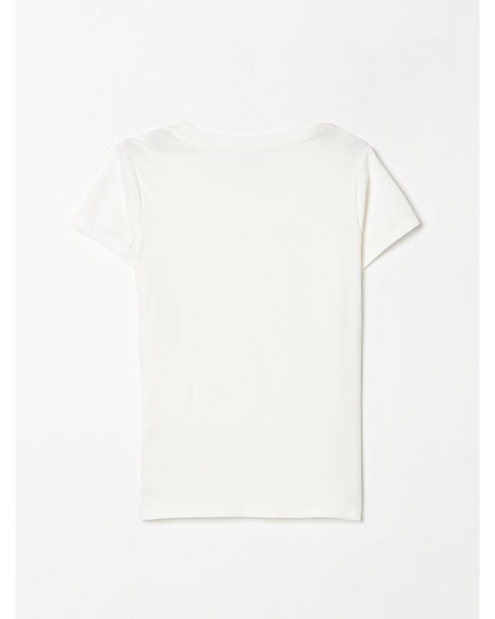 Michael Kors Girls Embroidered Logo Tee Kids White T-Shirts