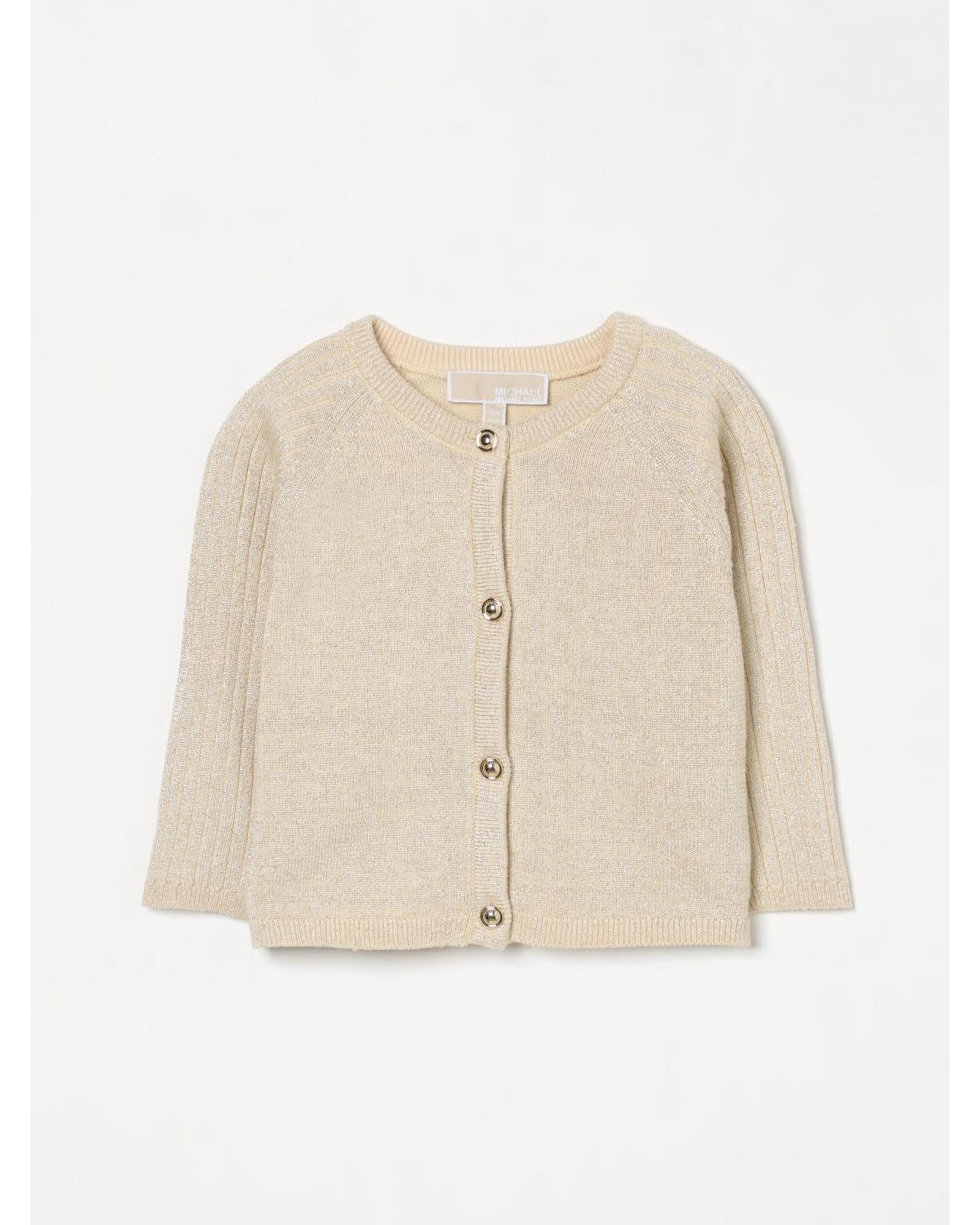 Michael Kors Girls Metallic Knit Cardigan Kids Gold
