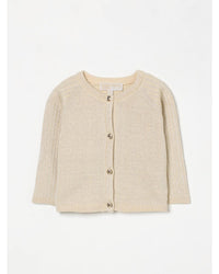 Michael Kors Girls Metallic Knit Cardigan Kids Gold