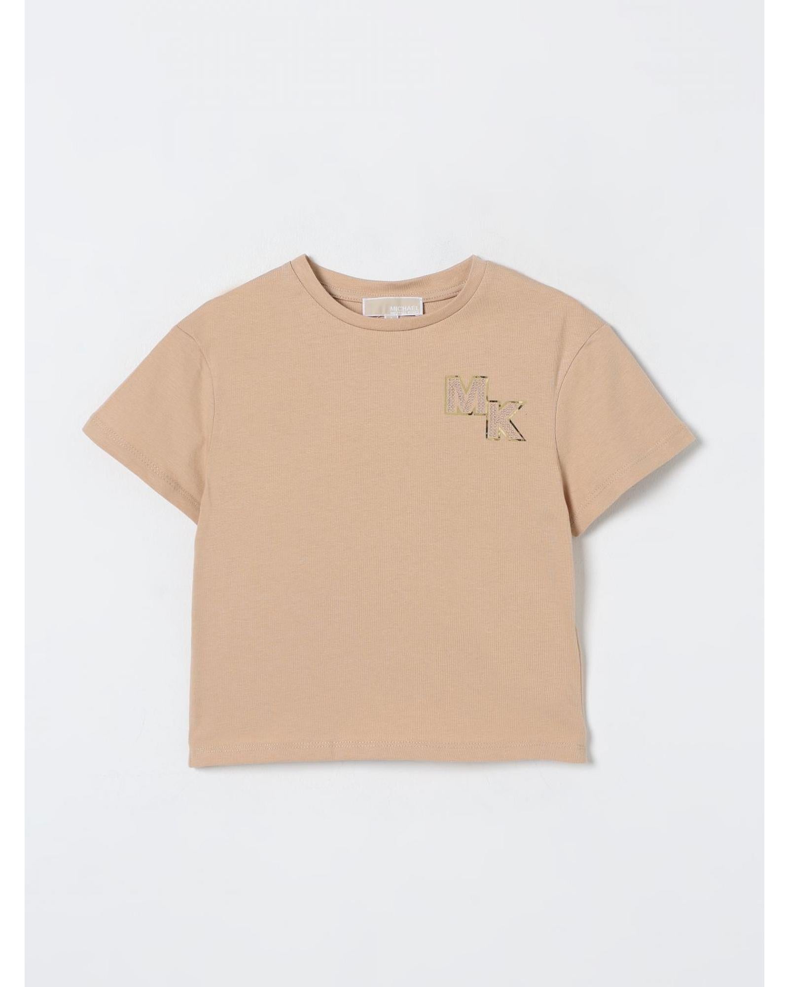 Michael Kors Girls Ribbed TShirt MK Logo Kids Rope T-Shirts
