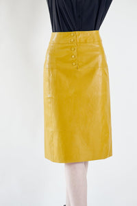 Glossy Vegan Leather Pencil Skirt4
