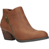 Bobbi Womens Solid Man Made Booties 10 Wide Tan