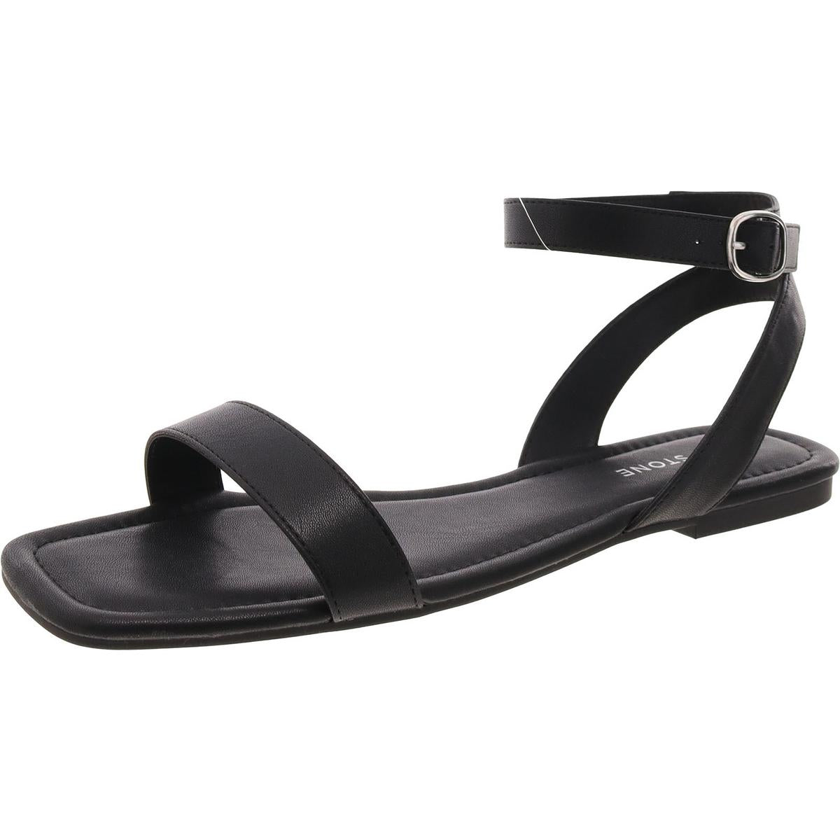 Womens Comfort Insole Faux Leather Slingback Sandals