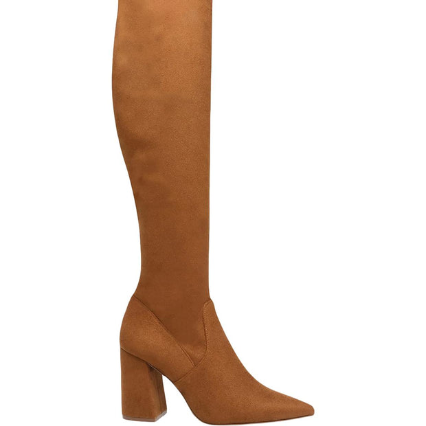 Jacoby Womens Faux Suede Block Heel Knee-High Boots