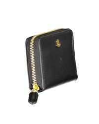 Ralph Lauren Leather Zip Wallet RL Style Women Black