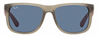 Ray-Ban Justin Sunglasses RB4165 6509/87 Rubber Transparent Gray 55mm