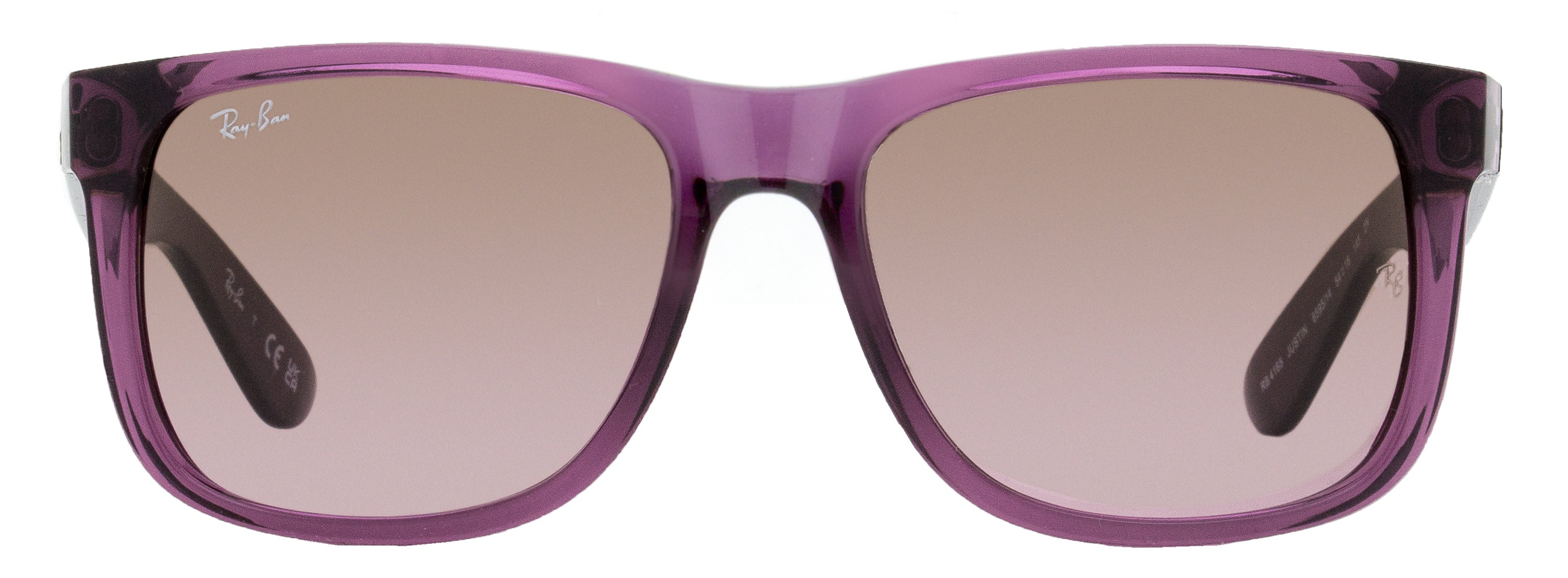 Ray-Ban Justin Sunglasses RB4165 6595/14 Transparent Violet 55mm