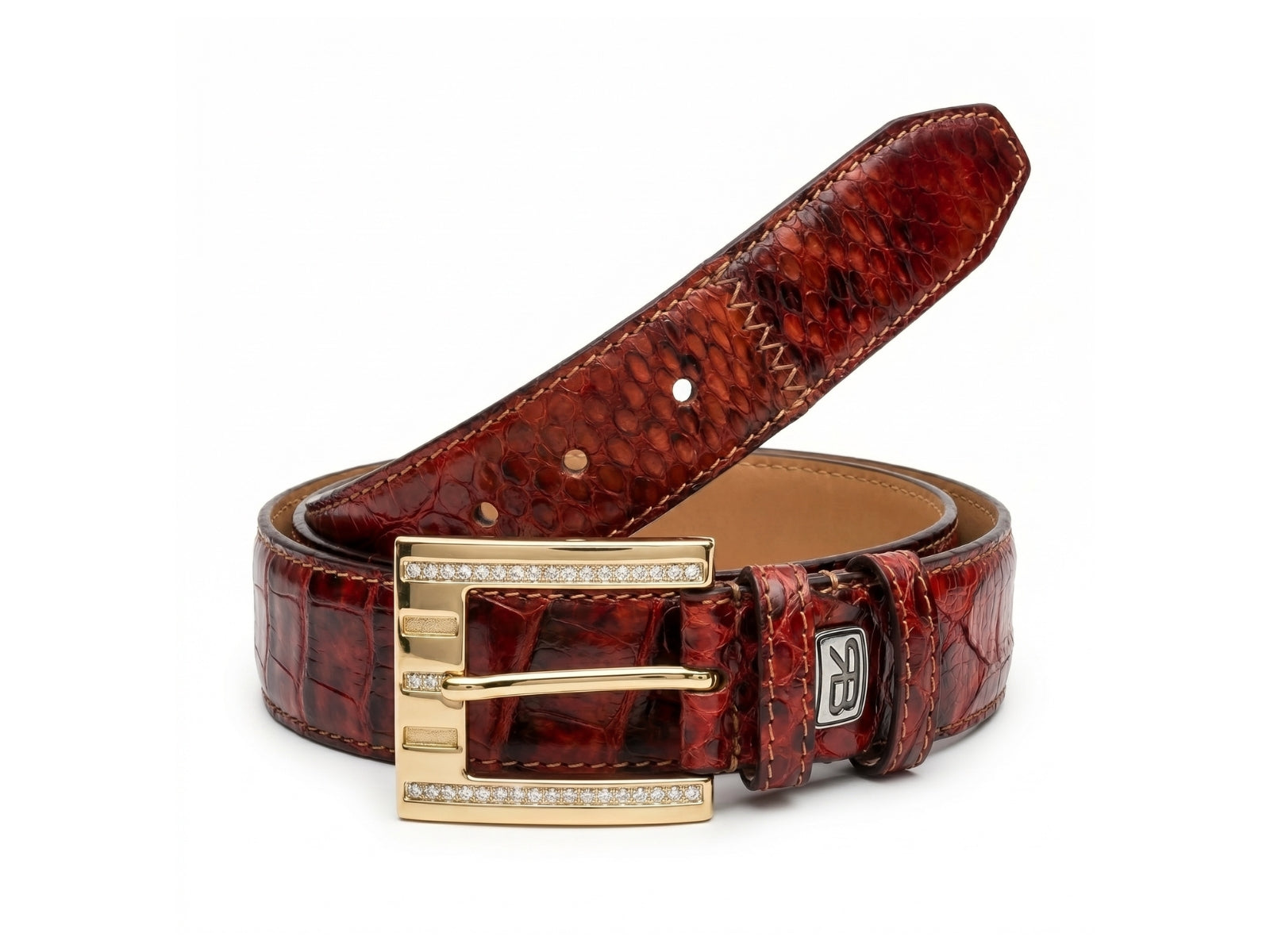 Renato Balestra Red Serpente Belt Adjustable Womens Belt-40