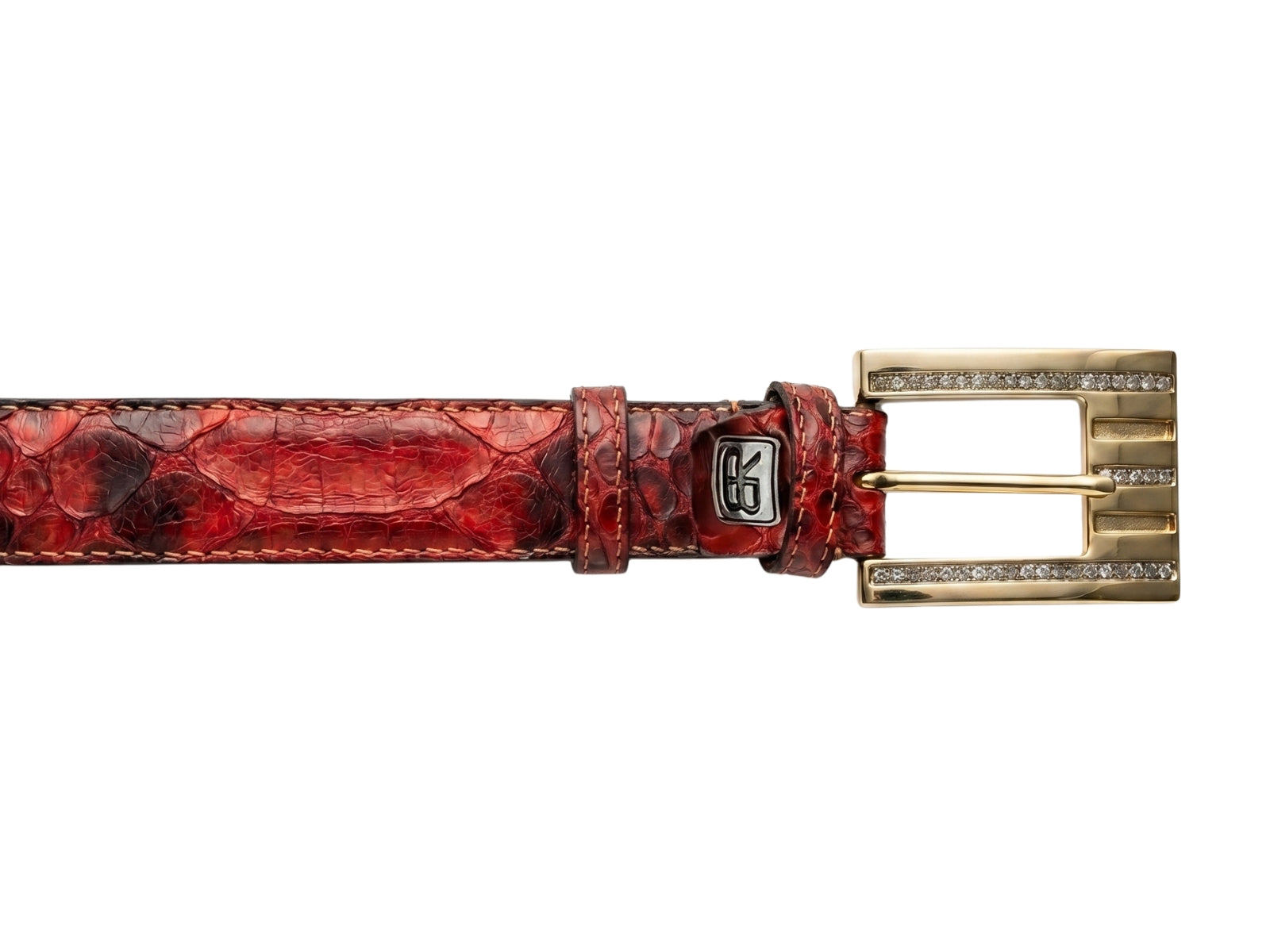 Renato Balestra Red Serpente Belt Adjustable Womens Belt-40