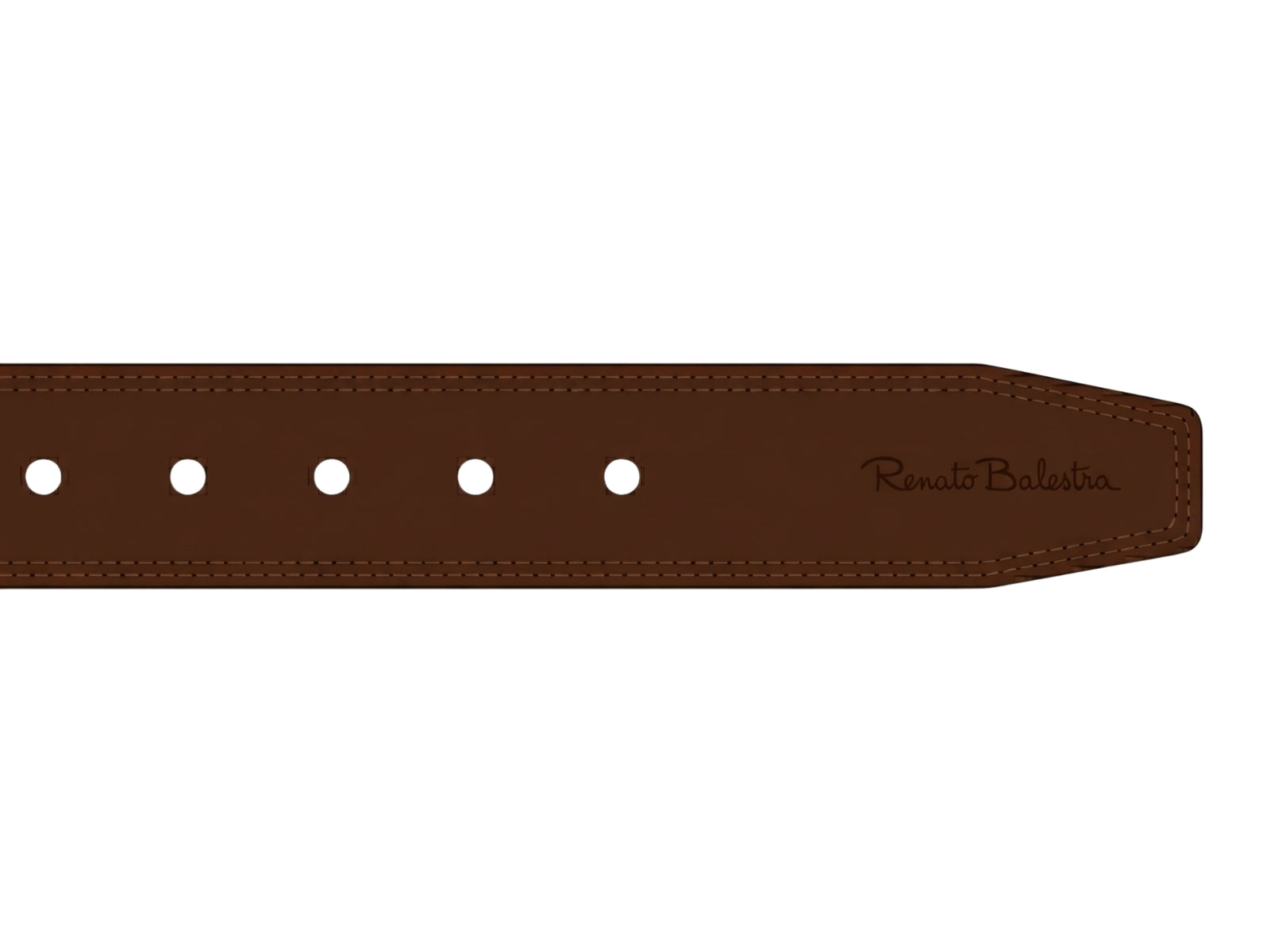 Renato Balestra Brown Stiching Mens Adjustable Belt-40