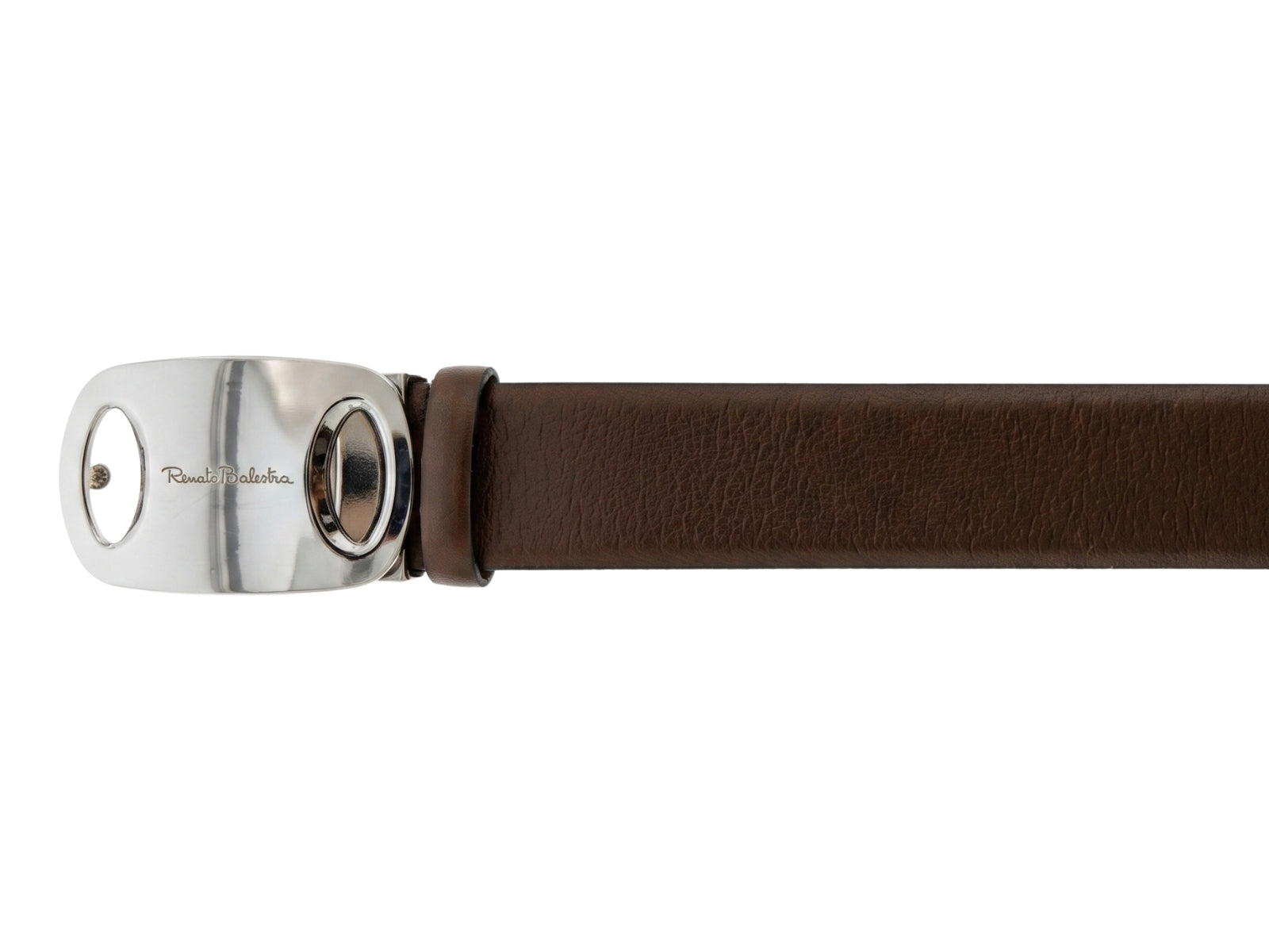 Renato Balestra Napoli Classic Edge Brown Adjustable Mens Belt-40