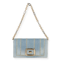 ROGERVIVI Roger Vivier Womens Light Blue/Gold Shoulder Bag