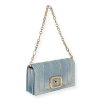 ROGERVIVI Roger Vivier Womens Light Blue/Gold Shoulder Bag