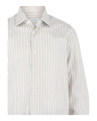 Brioni Mens Striped Button-Up Shirt