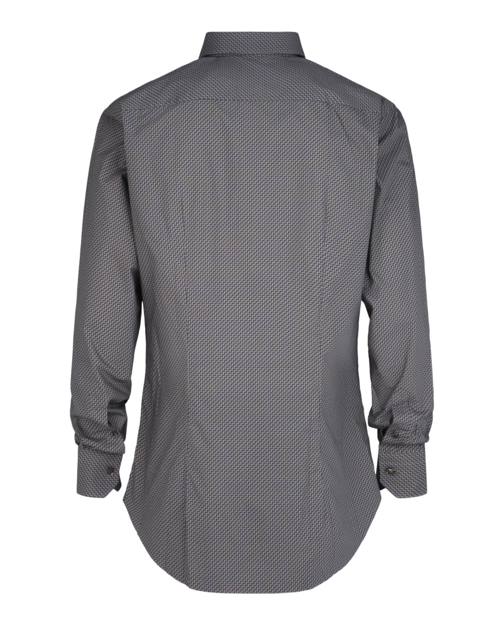 Brioni Mens Micro-Geometric Pattern Shirt