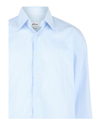 Brioni Mens Striped Button-Up Shirt