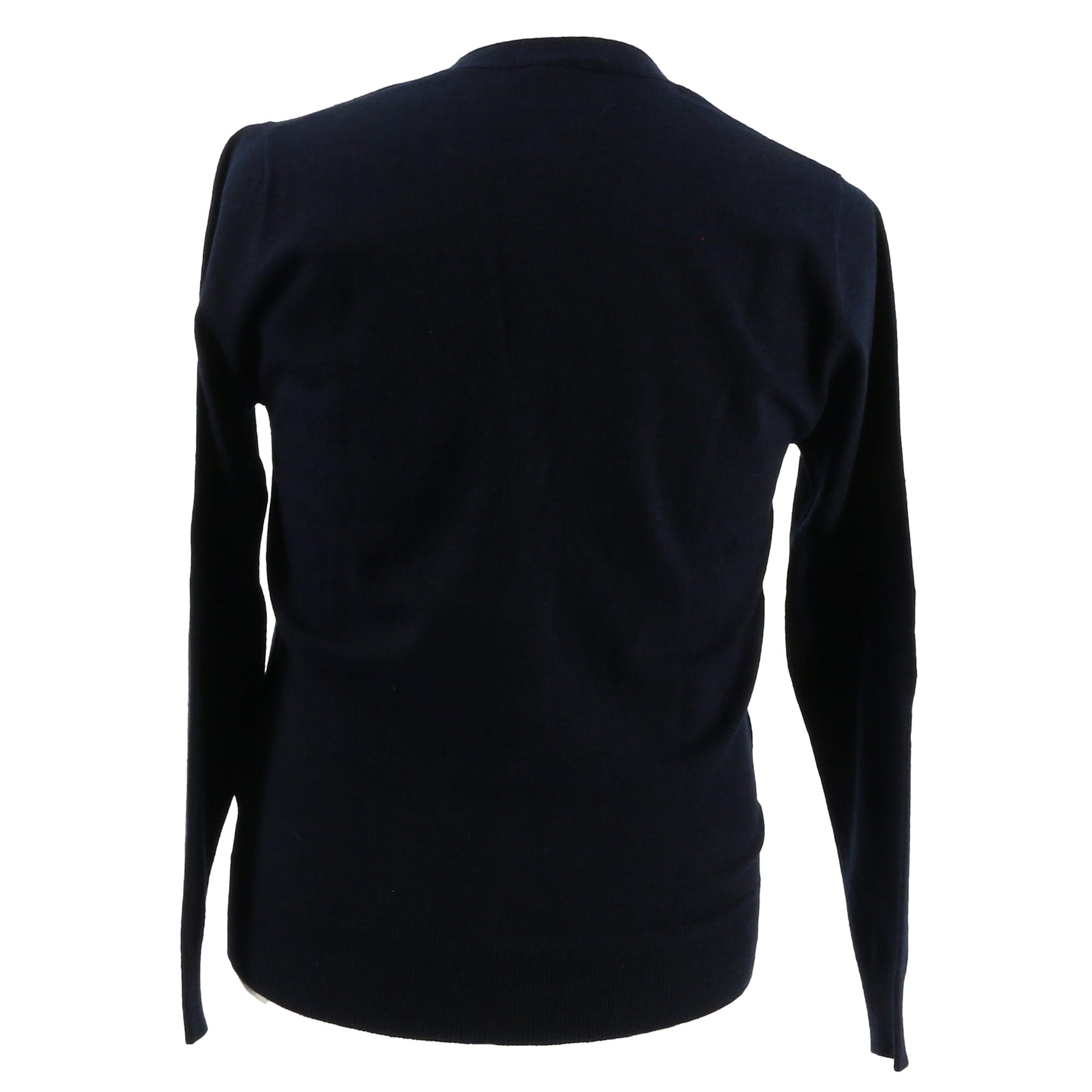Royal Cashmere Wool Blend Mens Navy Blue Cardigan Sweater-L