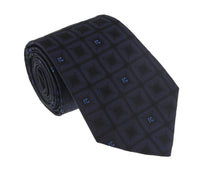 Roberto Cavalli ESZ033 04500 Navy Blue Geometric Square Tie