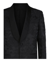 Brioni Mens Floral Jacquard Tuxedo Jacket