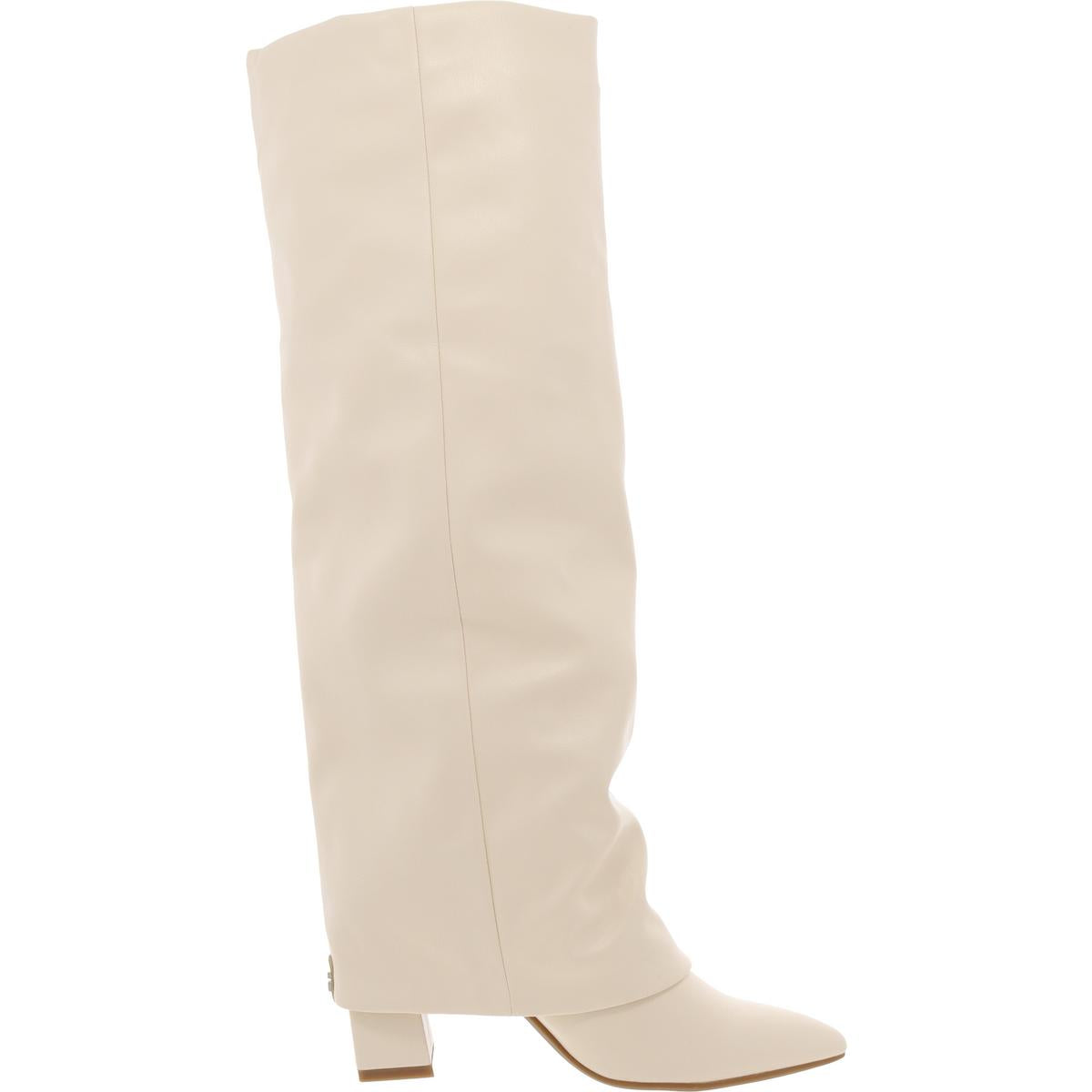 GEIMA Womens Laceless Faux Leather Knee-High Boots