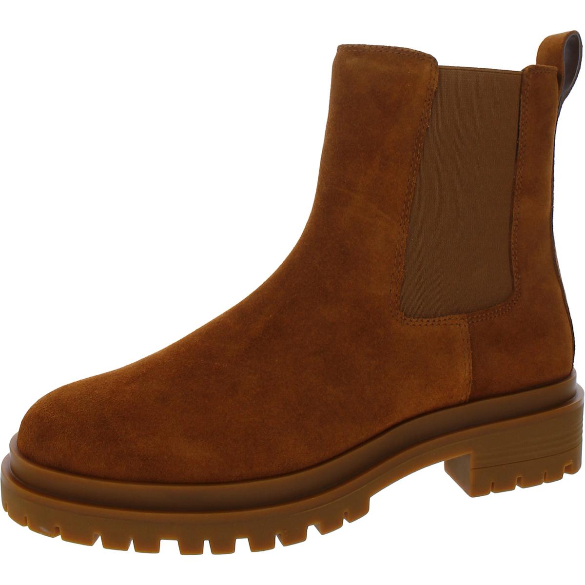 Corinne  Womens Lugged Sole Ankle Chelsea Boots