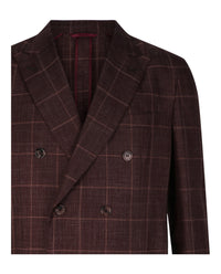 Brioni Mens Plaid Double-Breasted Blazer