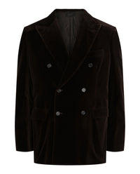 Brioni Mens Double-Breasted Velvet Smoking Jacket