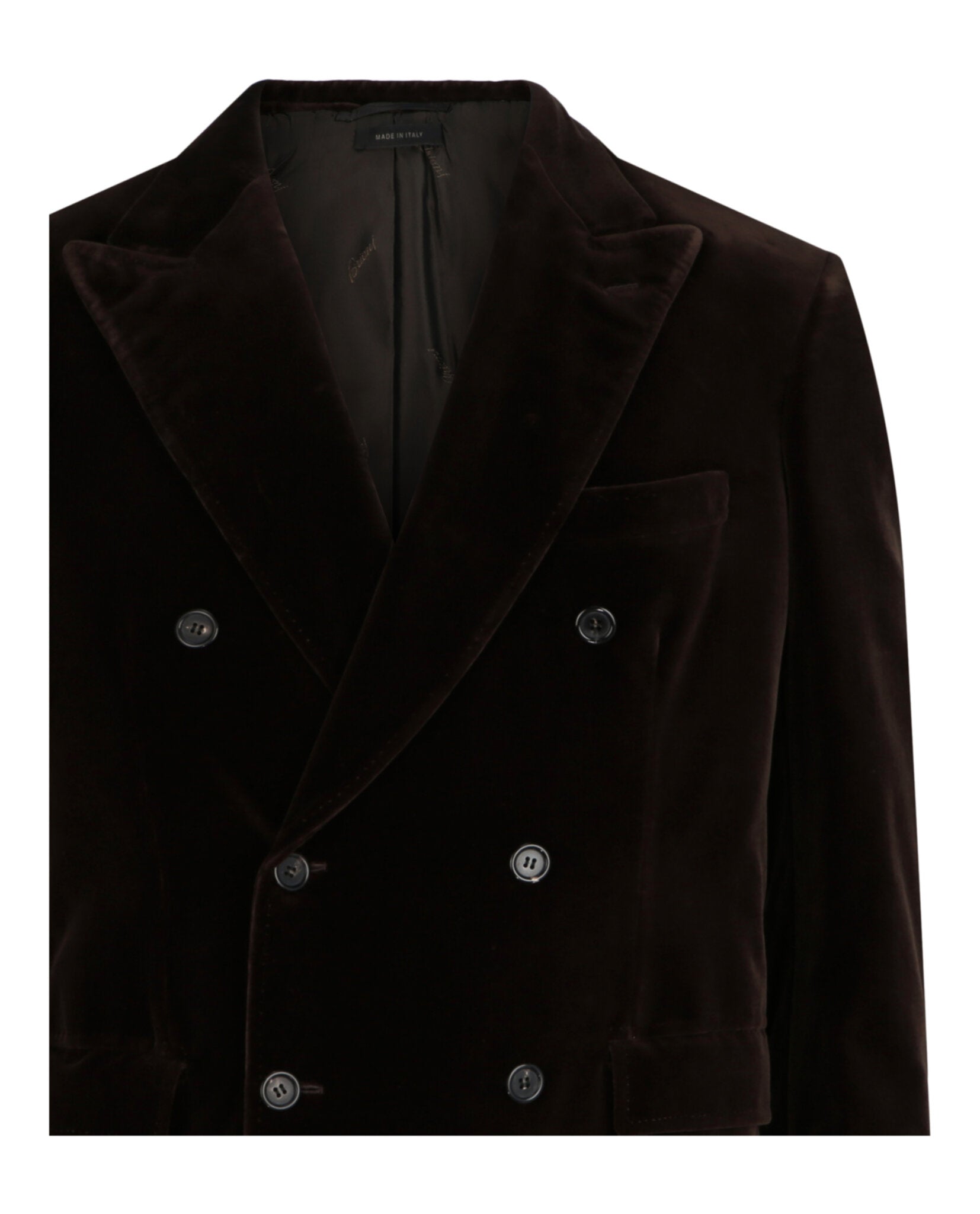 Brioni Mens Double-Breasted Velvet Smoking Jacket