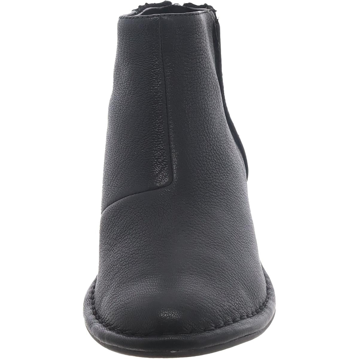 Spiced Ruby Womens Leather Textured Ankle Boots