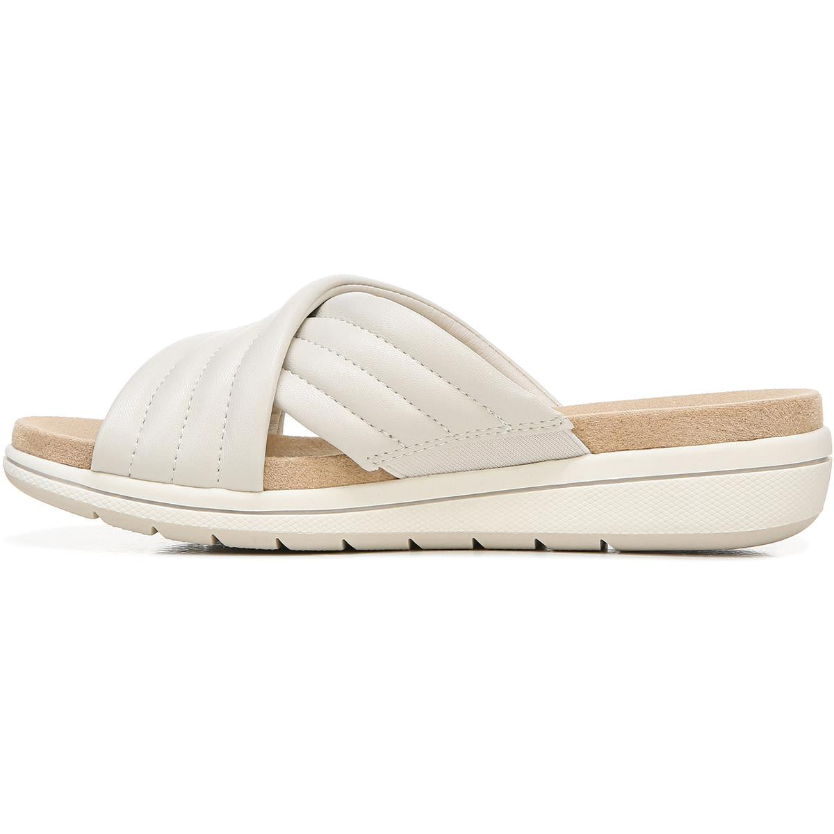 Panama Womens Faux Leather Slip On Wedge Sandals