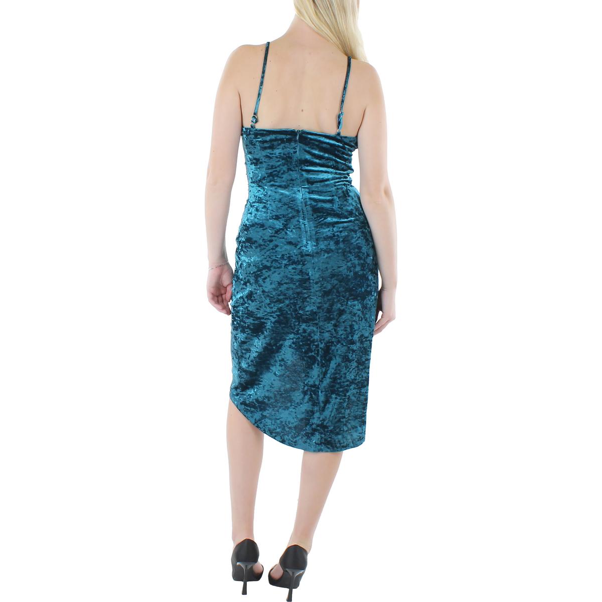 Womens Drapey Polyester Cocktail and Party Dress