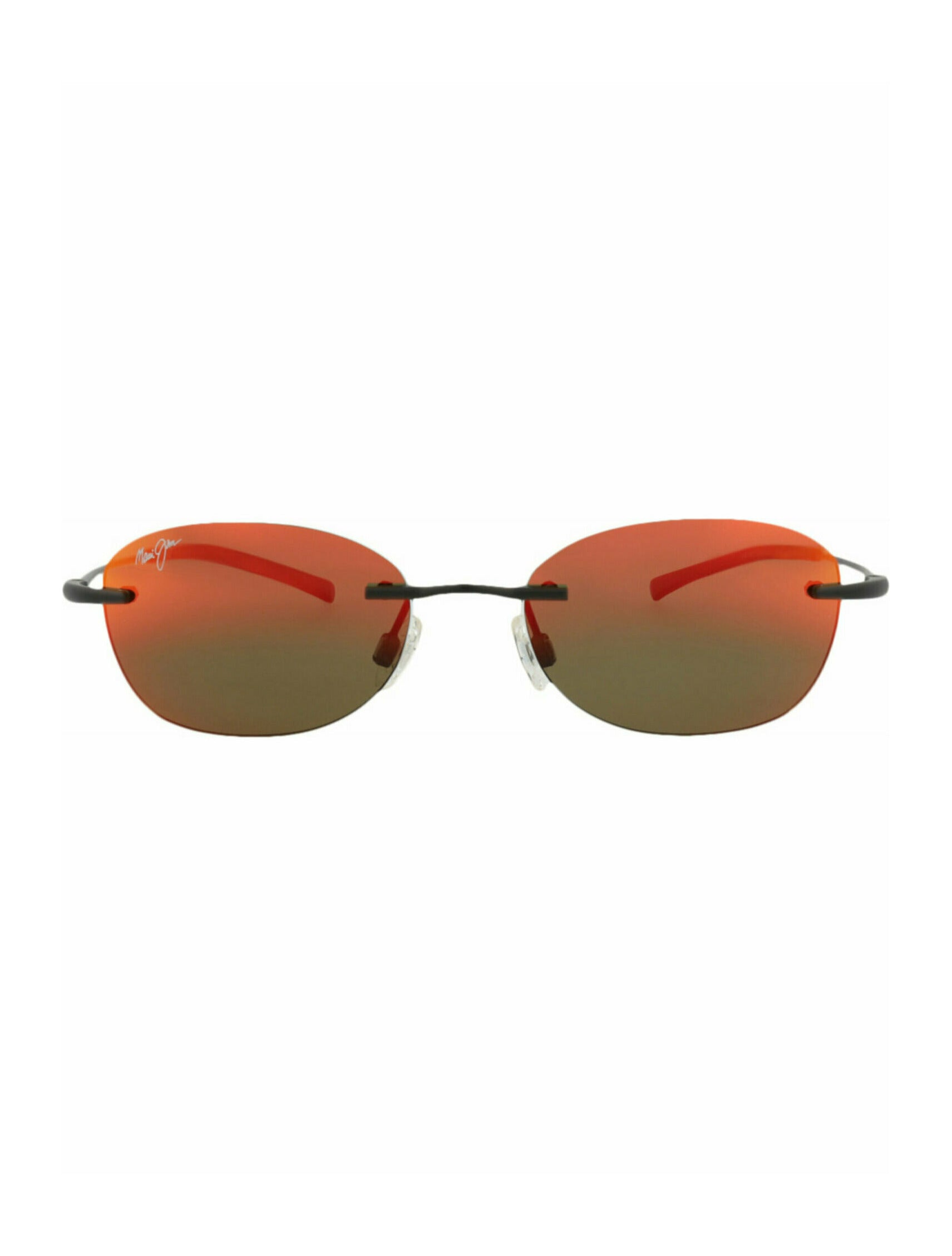 Maui Jim Unisex Round/Oval Black Black Lava Fashion Designer Eyewear